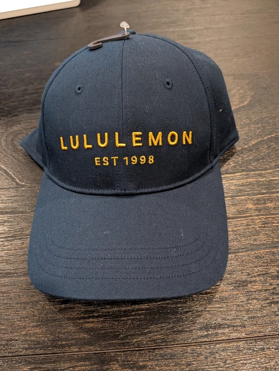 lululemon athletica Other - Lululemon Navy Baseball Cap with Gold Logo Unisex *Structured TRNV/GOLD